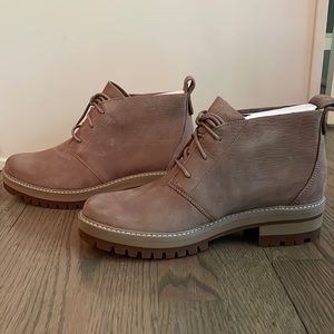 Timberland suede booties- never been worn! Packaging still in them